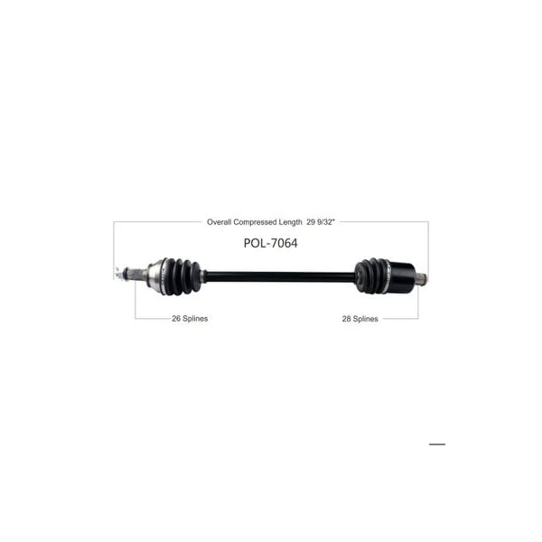 Wide Open OE Replacement CV Axle for POL FRONT L/R RZR XP TURBO EPS 16-17 POL-7064 - main